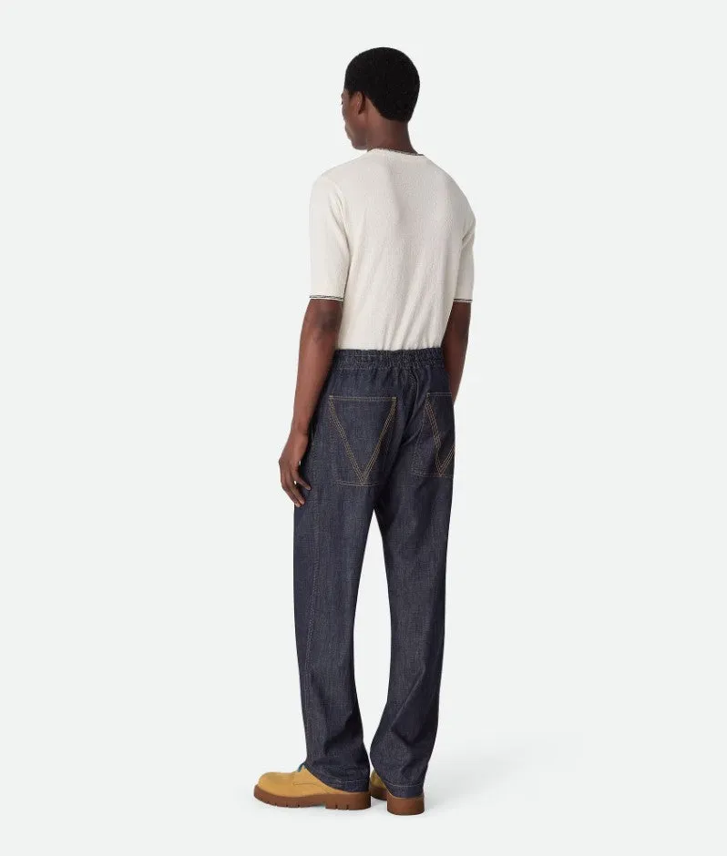 WIDE-LEG DENIM TROUSERS sold by Lord & Taylor product image thumbnail 5