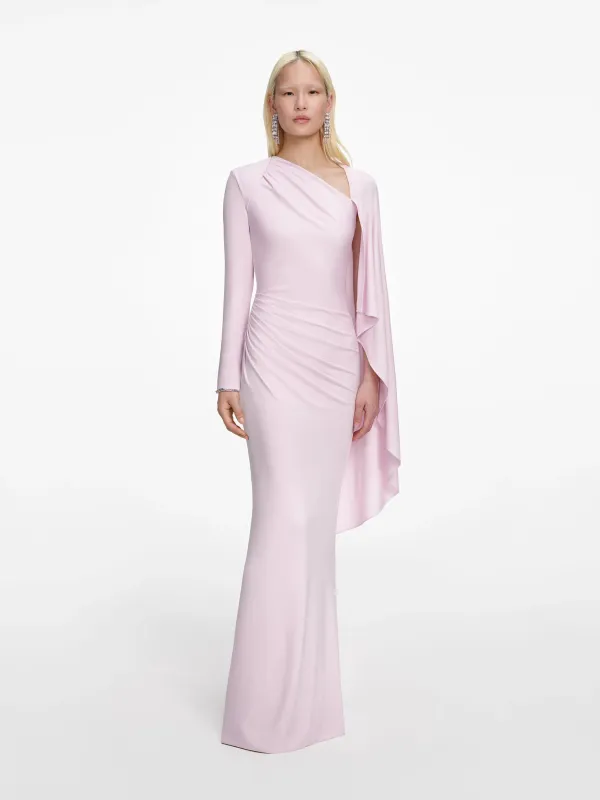 LONG DRAPED JERSEY DRESS made by Self-Portrait