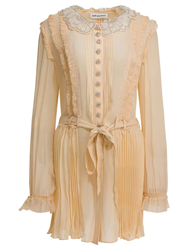PLEATED GEORGETTE DRESS sold by Lord & Taylor