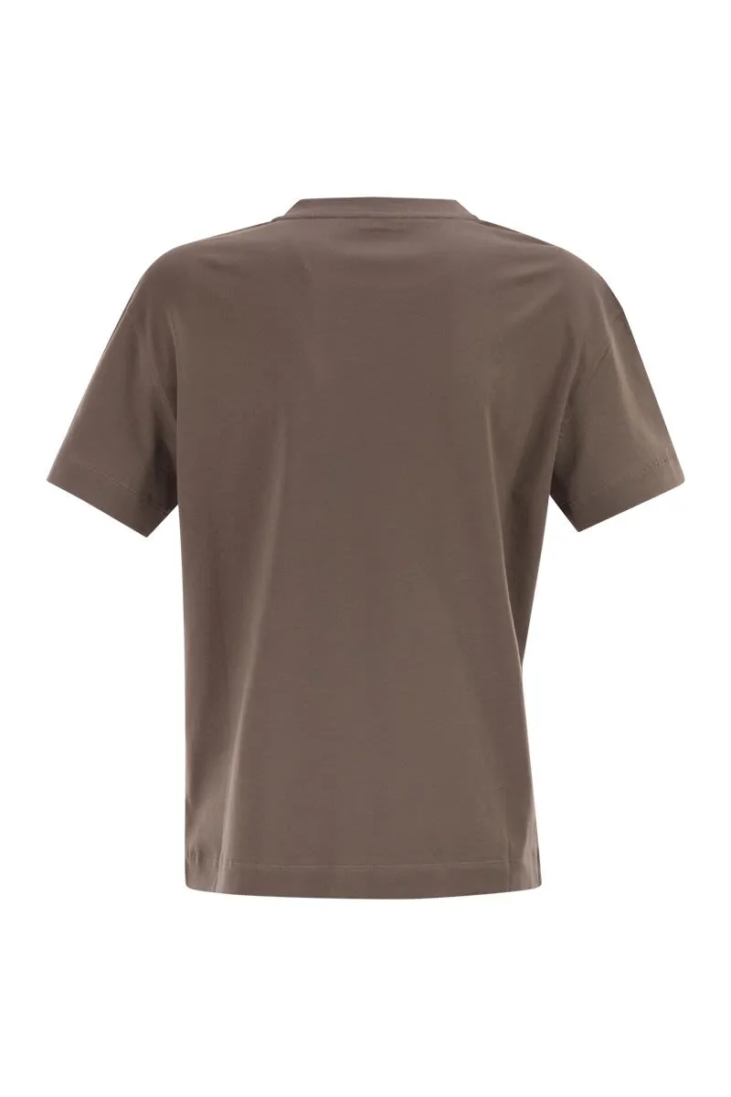 COTTON JERSEY T-SHIRT WITH SHINY TAB sold by Lord & Taylor product image thumbnail 2