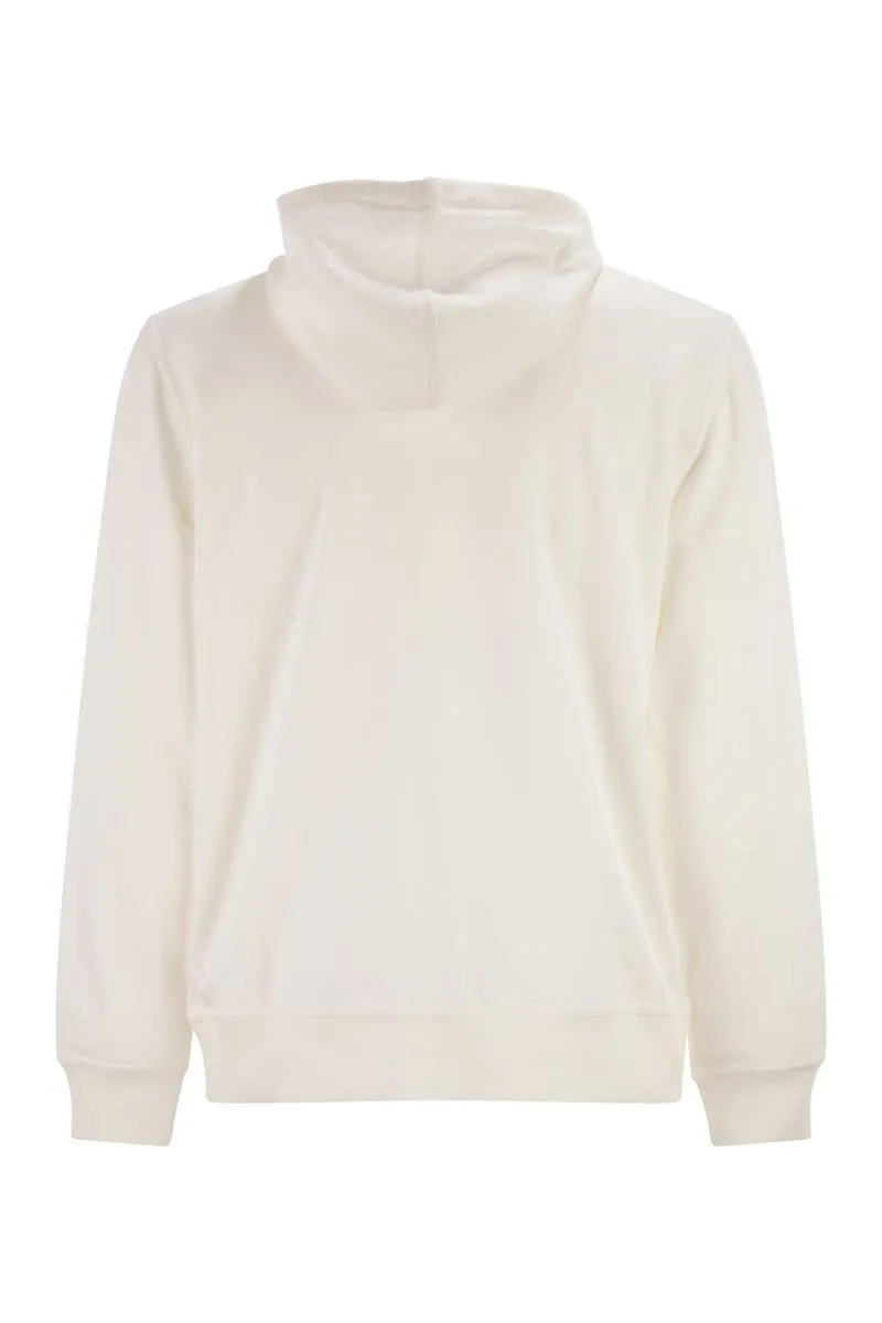COTTON FLEECE TOPWEAR WITH ZIP AND HOOD sold by Lord & Taylor product image thumbnail 2