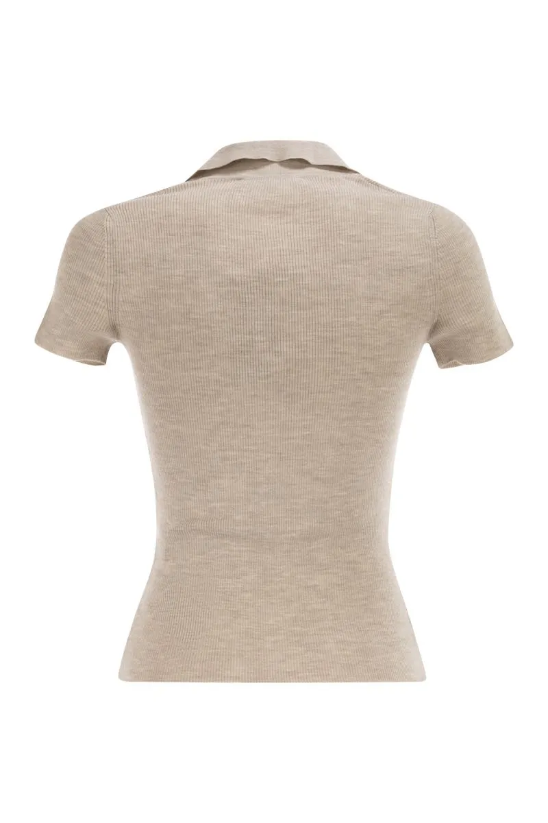 MXMALBERO - RIBBED WOOL POLO SHIRT sold by Lord & Taylor product image thumbnail 2
