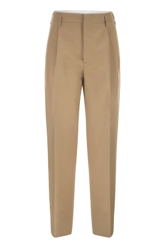 TAILORED TROUSERS IN COTTON AND LINEN WITH PLEATS sold by Lord & Taylor