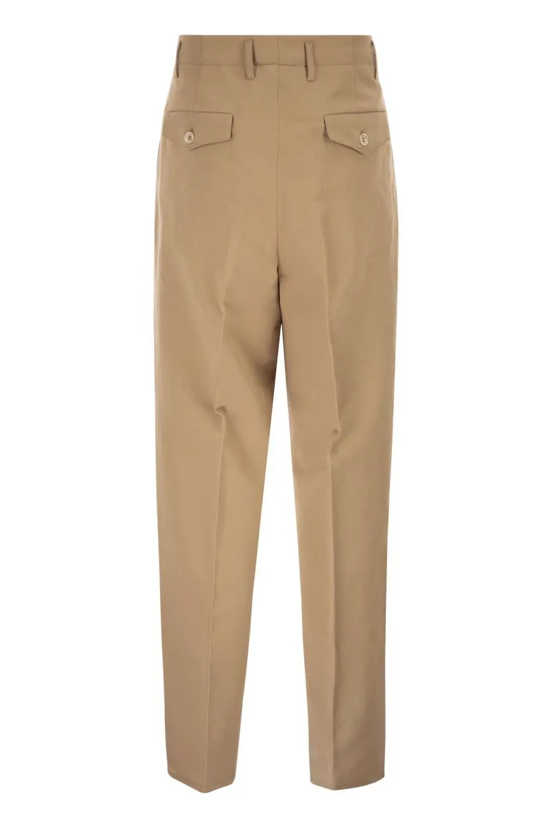 TAILORED TROUSERS IN COTTON AND LINEN WITH PLEATS sold by Lord & Taylor product image thumbnail 2