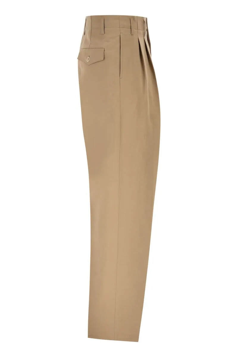 TAILORED TROUSERS IN COTTON AND LINEN WITH PLEATS sold by Lord & Taylor product image thumbnail 3