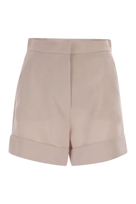 MXMCELEBRE - SHORTS IN WOOL, MOHAIR AND SILK CANVAS sold by Lord & Taylor