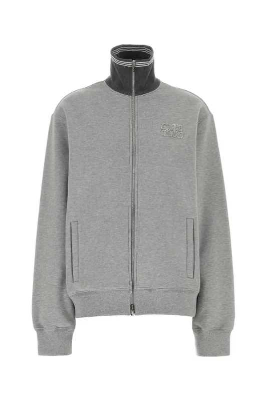 MELANGE GREY COTTON OVERSIZE SWEATSHIRT sold by Lord & Taylor