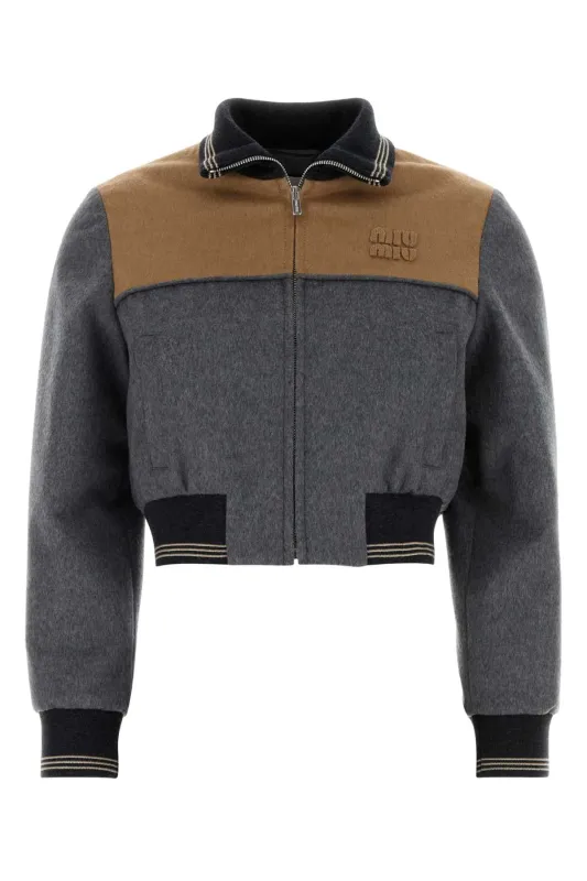TWO-TONE VELOUR JACKET made by Miu Miu