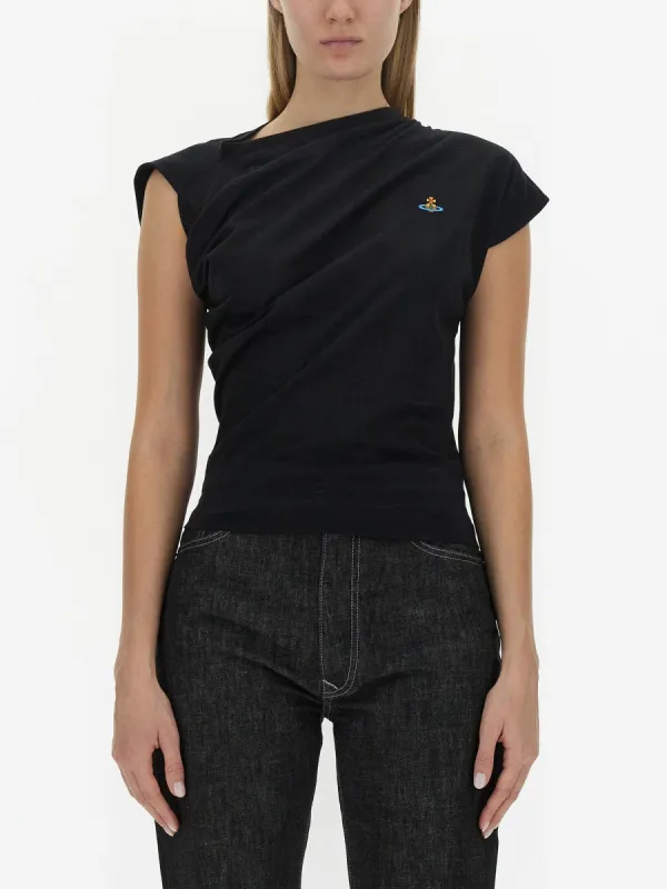 LOGO EMBROIDERED T SHIRT made by Vivienne Westwood