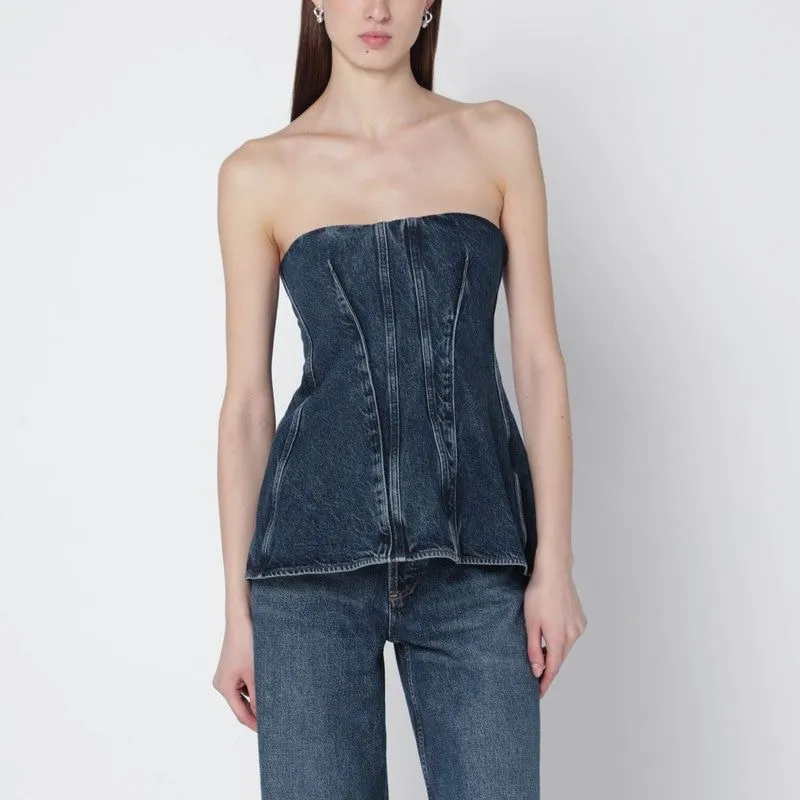 BLUE LARA DENIM CORSET sold by Lord & Taylor