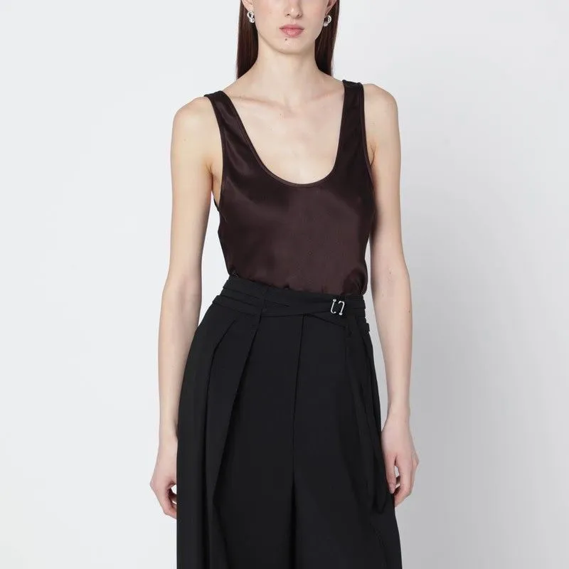 BROWN LEA SILK TOP made by Lord & Taylor