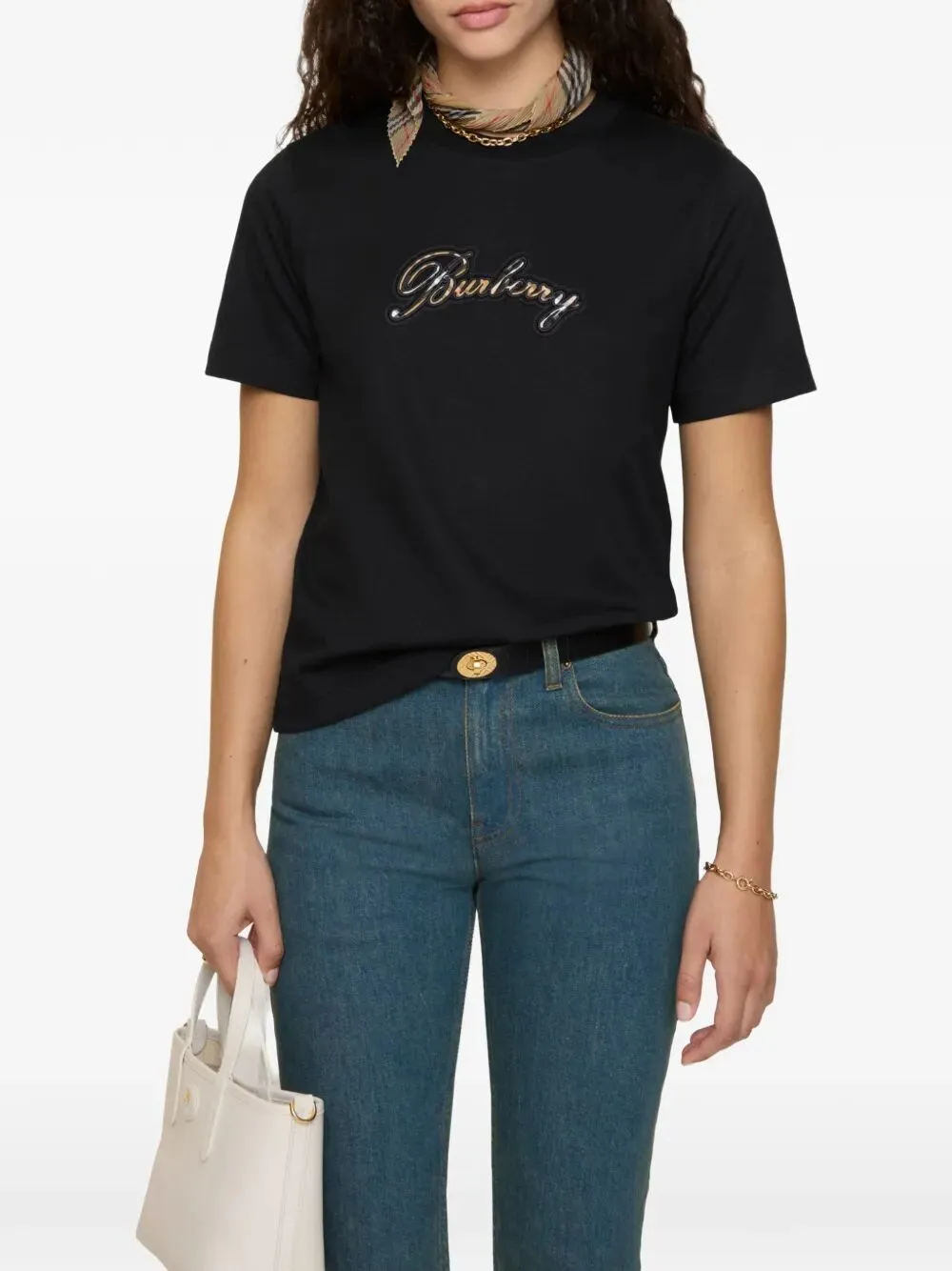 CHECK CURSIVE LOGO COTTON T-SHIRT sold by Lord & Taylor product image thumbnail 2