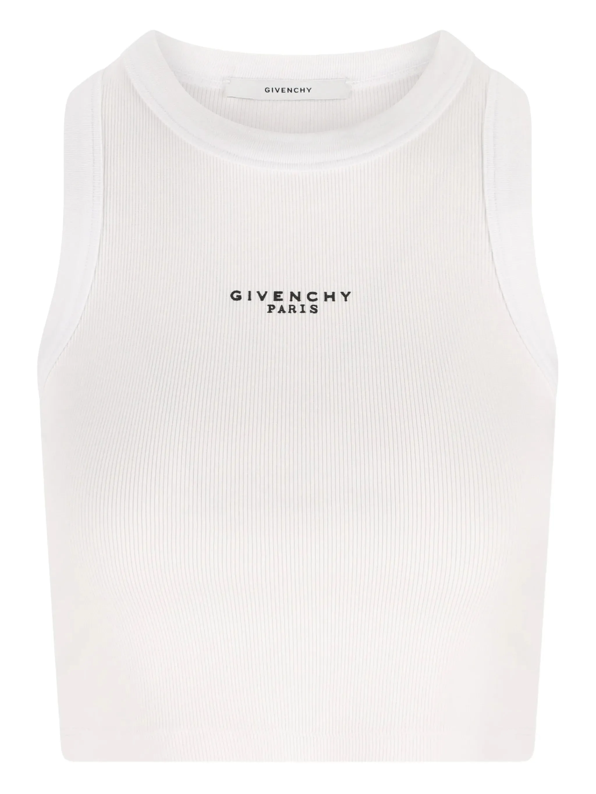 COTTON CROPPED TANK TOP WITH GIVENCHY PARIS PRINT sold by Lord & Taylor