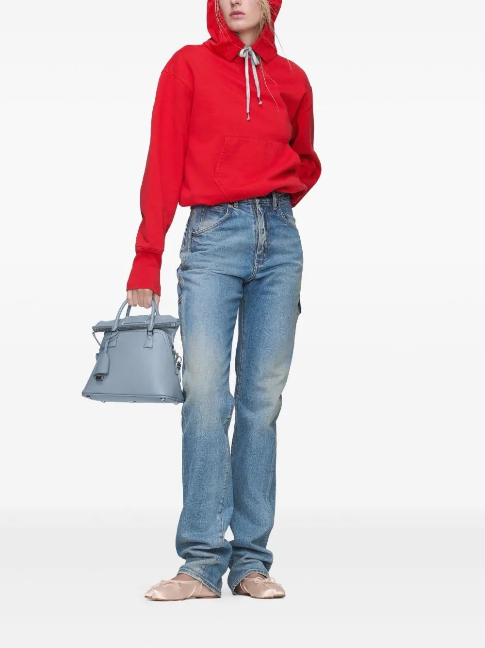 FADING-EFFECT DENIM STRAIGHT-LEG JEANS sold by Lord & Taylor product image thumbnail 3