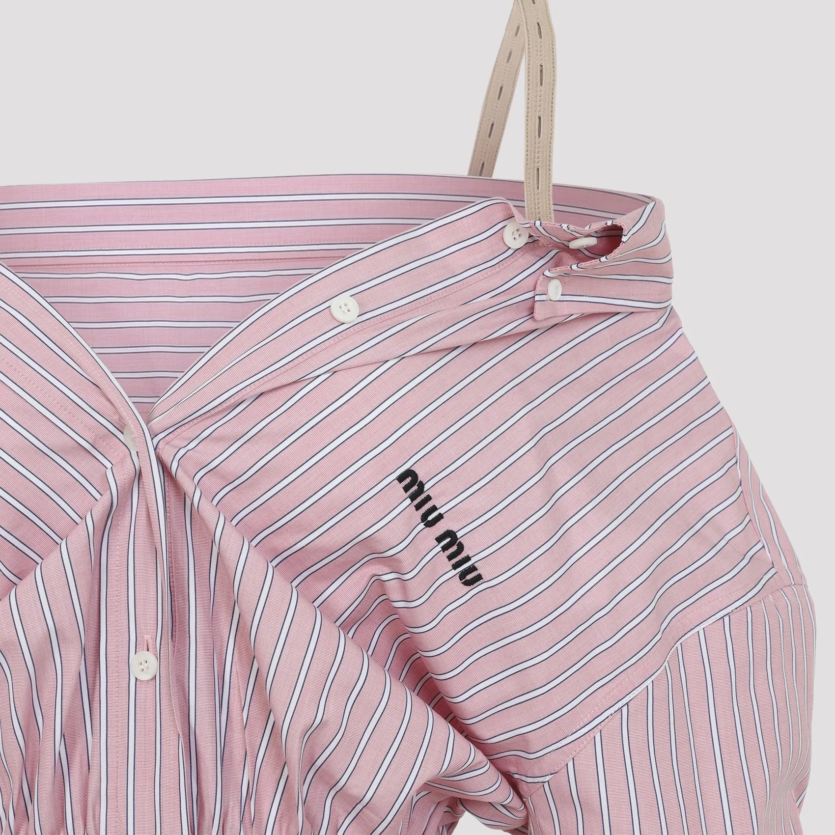 ELASTICATED WAISTBAND STRIPED SHIRT MINI DRESS sold by Lord & Taylor product image thumbnail 4