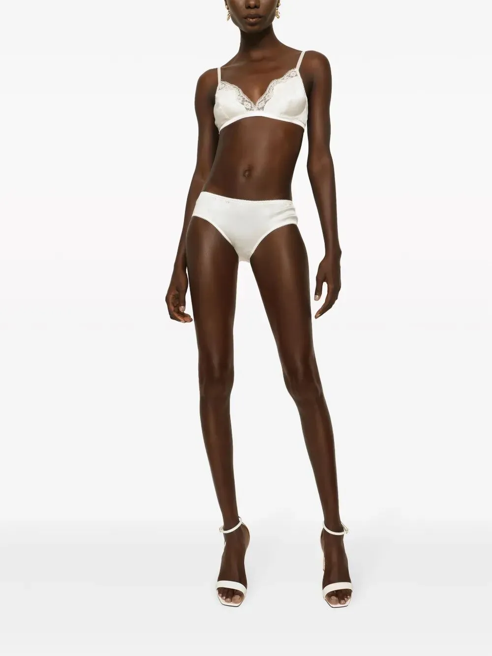 SOFT-CUP SATIN BRA WITH LACE DETAILING sold by Lord & Taylor product image thumbnail 2