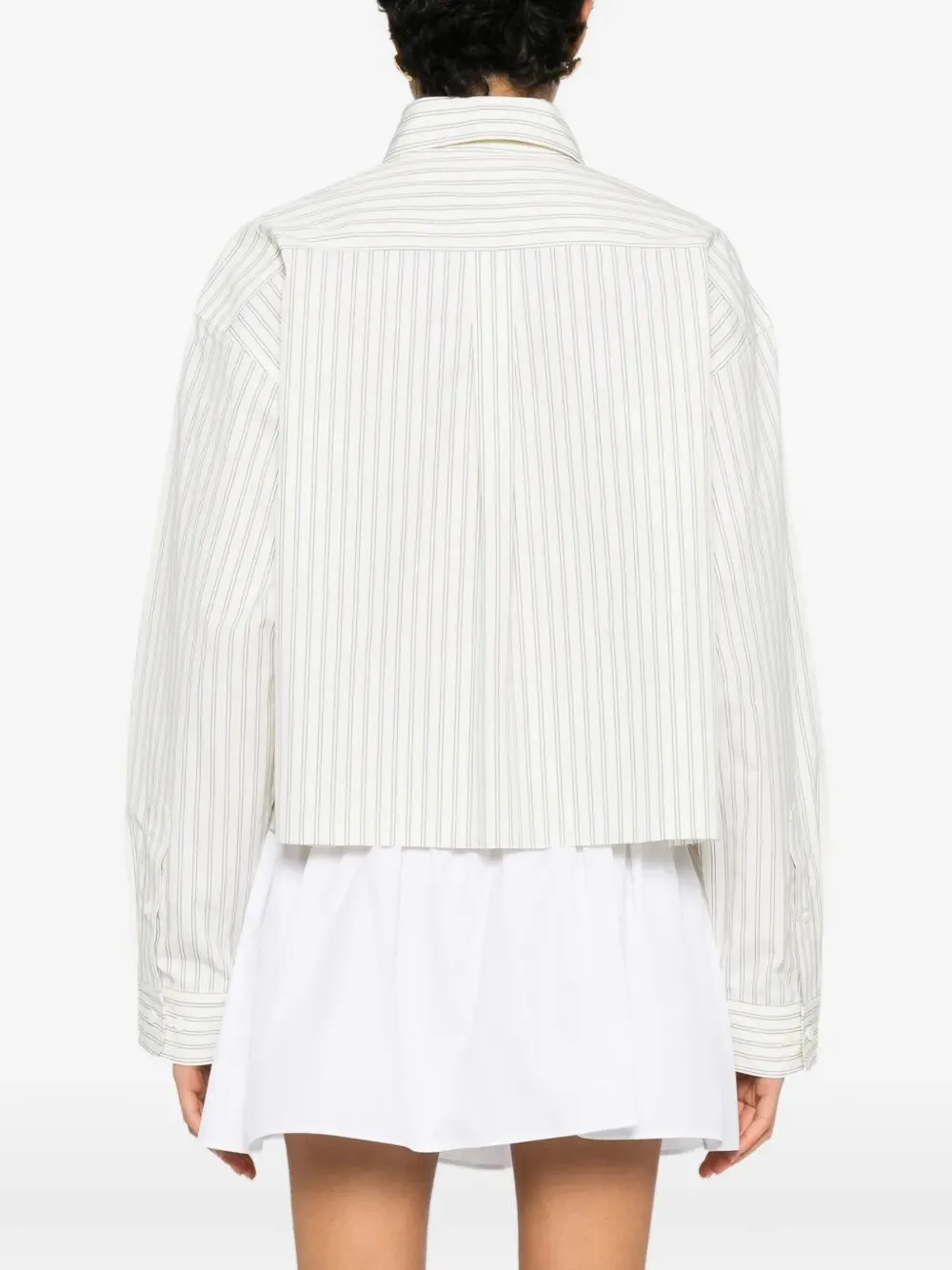 CROPPED STRIPED SHIRT sold by Lord & Taylor product image thumbnail 3