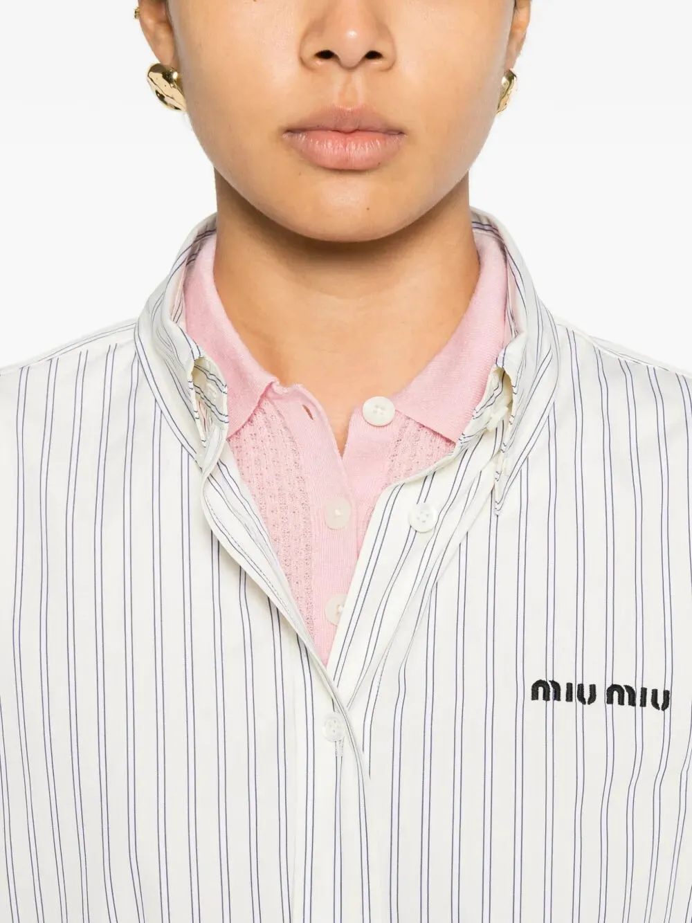 CROPPED STRIPED SHIRT sold by Lord & Taylor product image thumbnail 5