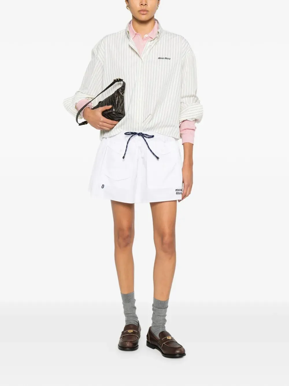 CROPPED STRIPED SHIRT sold by Lord & Taylor product image thumbnail 2