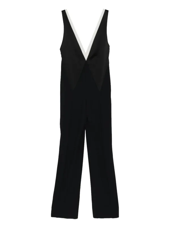 CONTRAST V-NECK JUMPSUIT made by Tom Ford