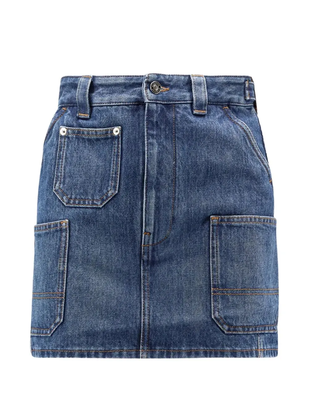 CARGO DENIM MINISKIRT sold by Lord & Taylor
