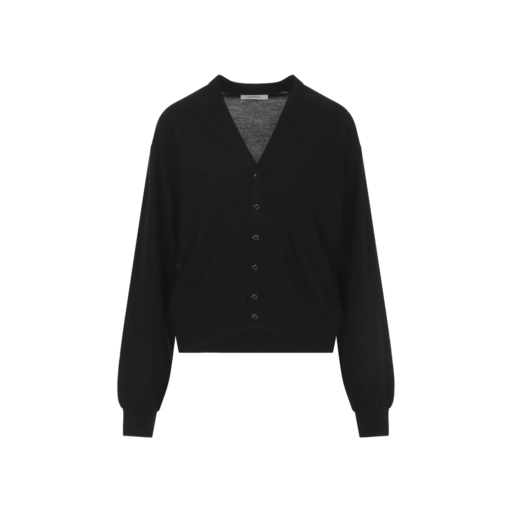 BLACK WOOL TWISTED CARDIGAN sold by Lord & Taylor