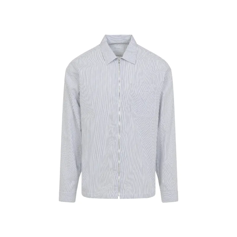 BLUE AND WHITE COTTON SHIRT made by Prada