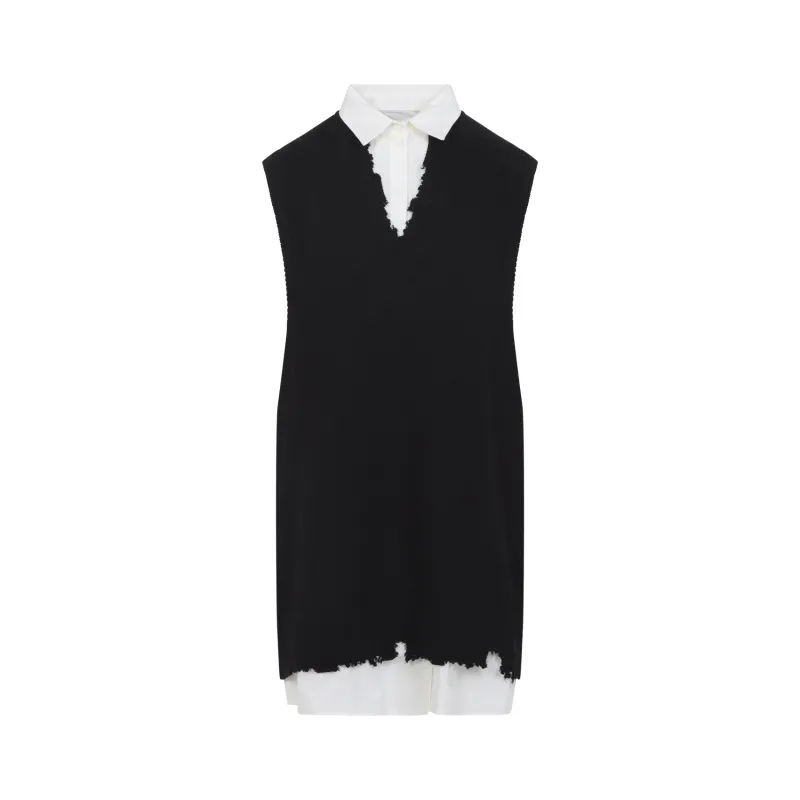 BLACK COTTON MINI DRESS made by Maison Margiela