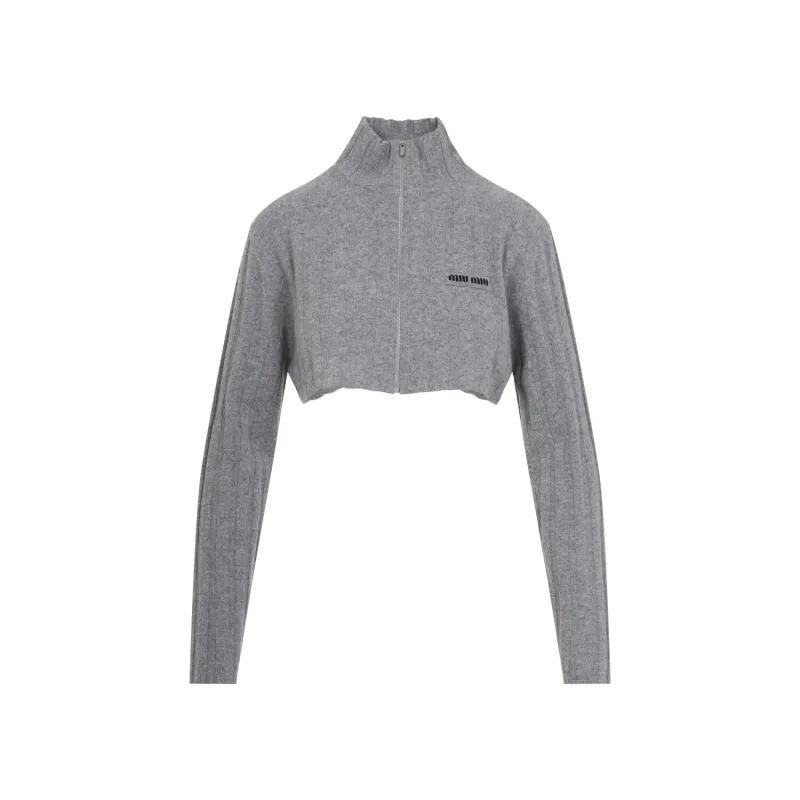GREY CASHMERE AND WOOL CARDIGAN sold by Lord & Taylor