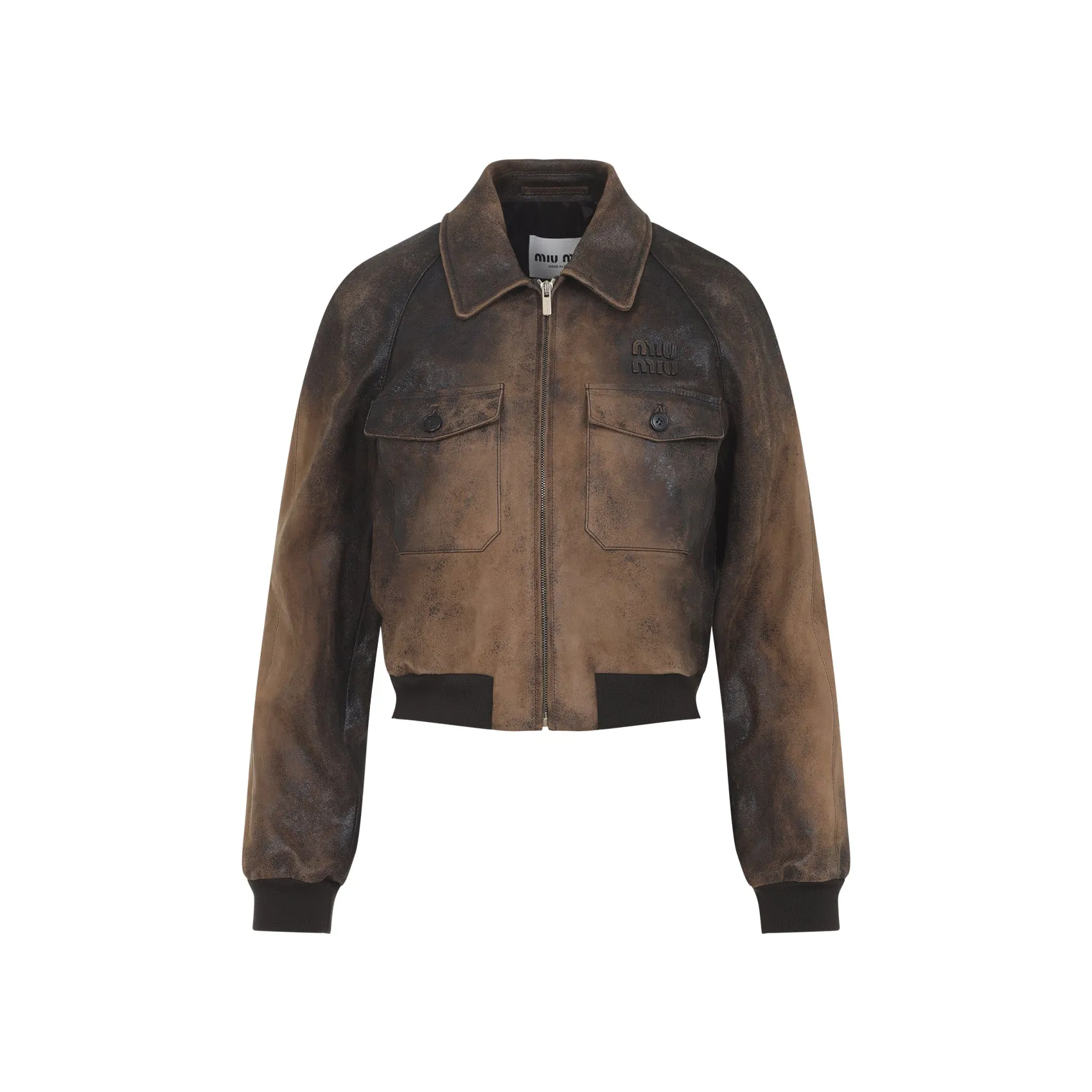 BROWN LAMB LEATHER JACKET sold by Lord & Taylor