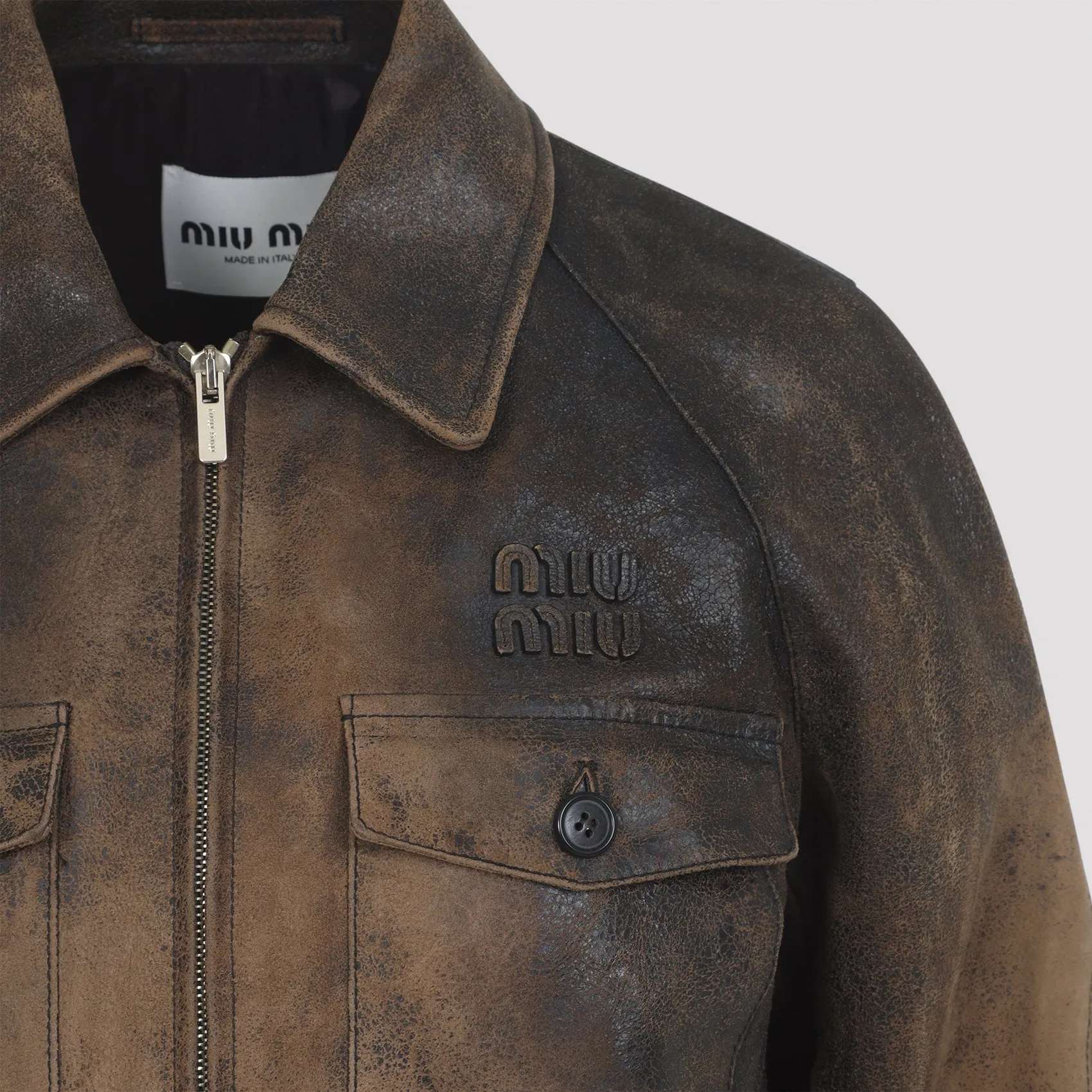 BROWN LAMB LEATHER JACKET sold by Lord & Taylor product image thumbnail 5
