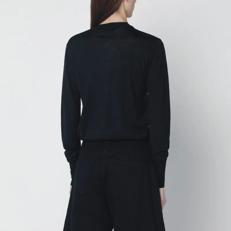 BLACK WOOL AND SILK CARDIGAN sold by Lord & Taylor product image thumbnail 2