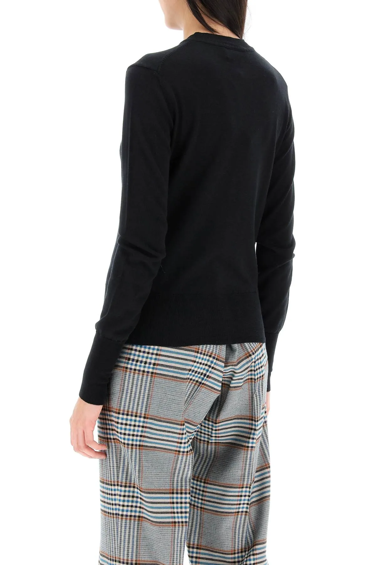 BLACK WOOL AND SILK CARDIGAN sold by Lord & Taylor product image thumbnail 3