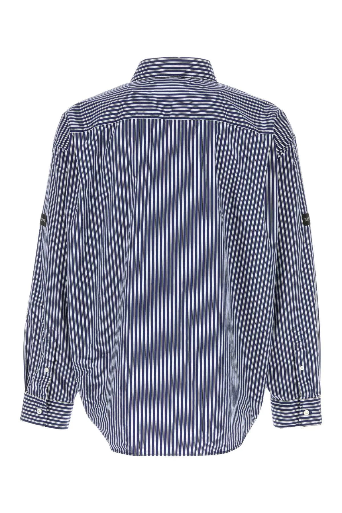 OVERSIZE NAVY BLUE AND WHITE STRIPED SHIRT sold by Lord & Taylor product image thumbnail 2