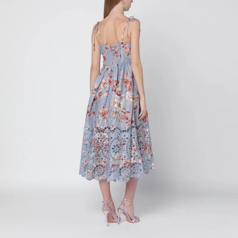 FLORALPRINT LINEN MIDI DRESS sold by Lord & Taylor product image thumbnail 2