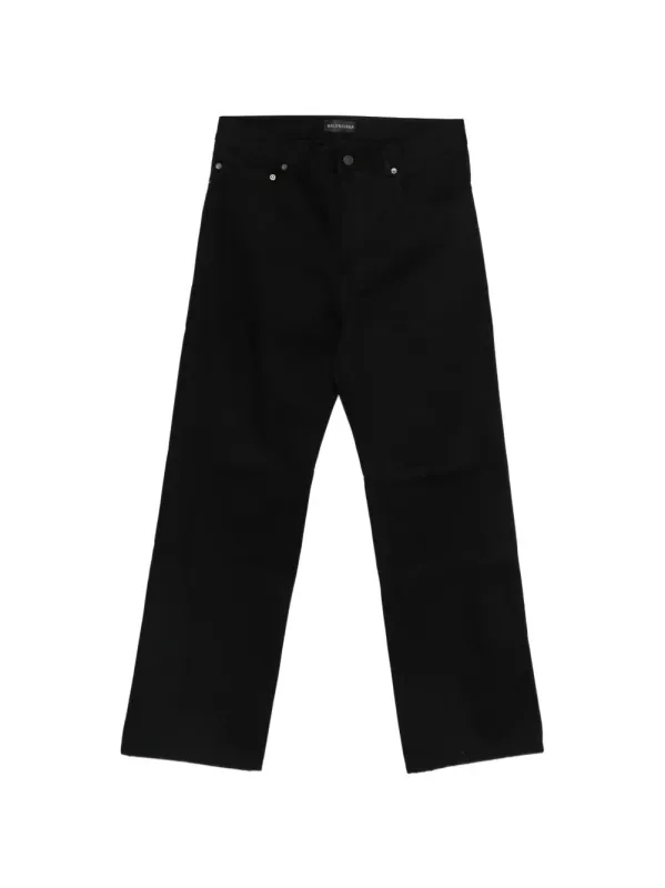 BLACK COTTON DENIM TROUSERS sold by Lord & Taylor