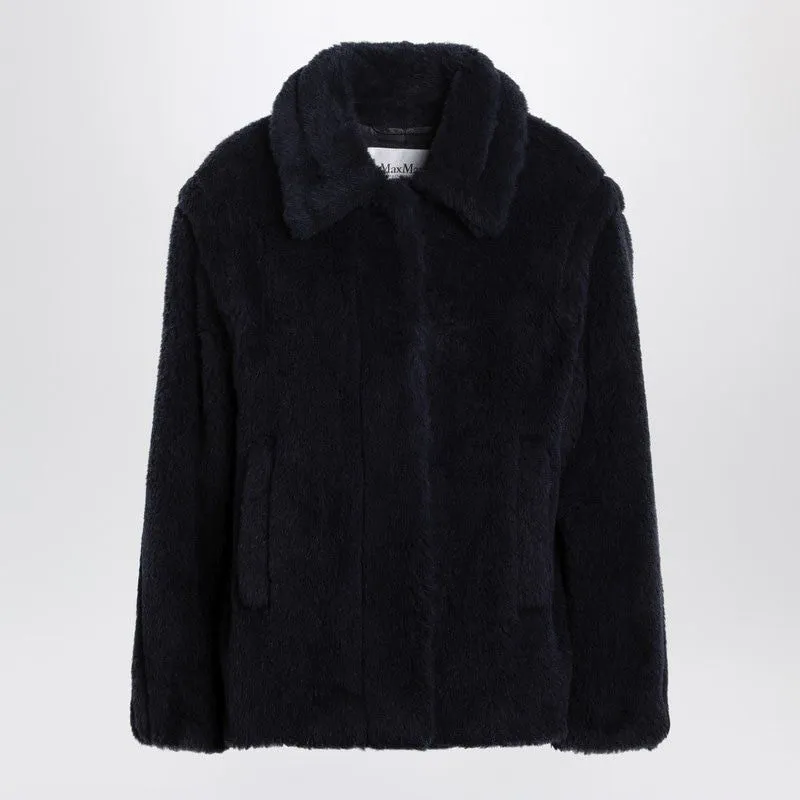 NAVY FAUXFUR COAT sold by Lord & Taylor