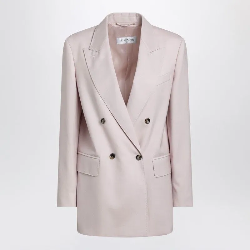 DUSTY BEIGE DOUBLEBREASTED WOOLBLEND JACKET made by MaxMara