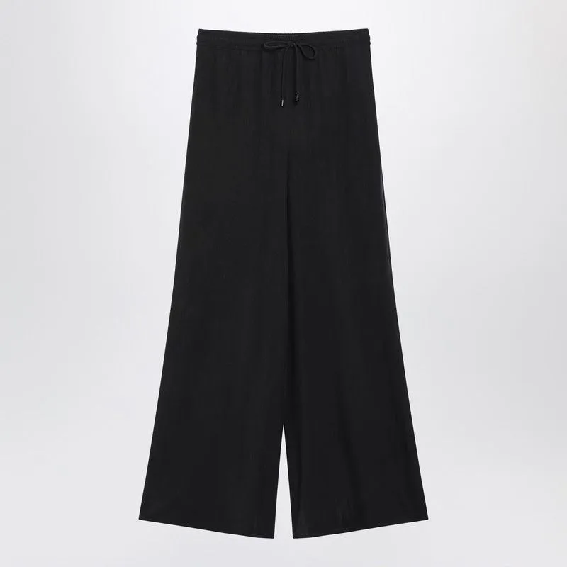 WIDELEG BLUE SILK TROUSERS sold by Lord & Taylor
