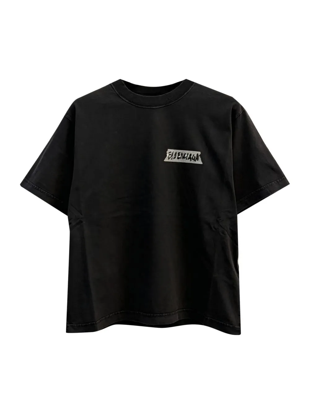 BLACK WASHED MASKING TAPE TSHIRT WITH MEDIUM FIT sold by Lord & Taylor