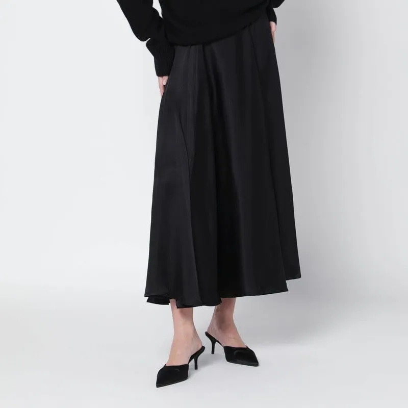 BLACK CHRISTINA SILKBLEND MIDI SKIRT sold by Lord & Taylor