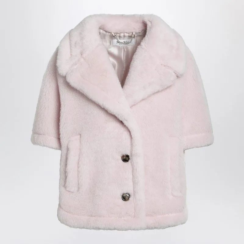 DUSTY BEIGE BOXY TEDDY CAPE sold by Lord & Taylor