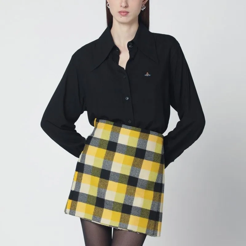BLACK SHIRT WITH OVERSIZED COLLAR sold by Lord & Taylor
