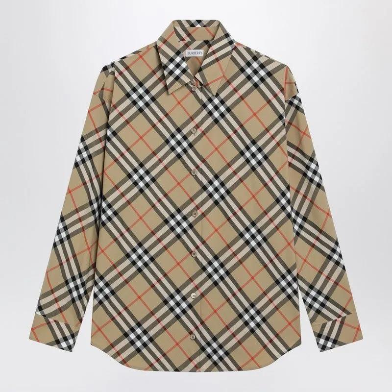 BEIGE SHIRT WITH CHECK PATTERN sold by Lord & Taylor