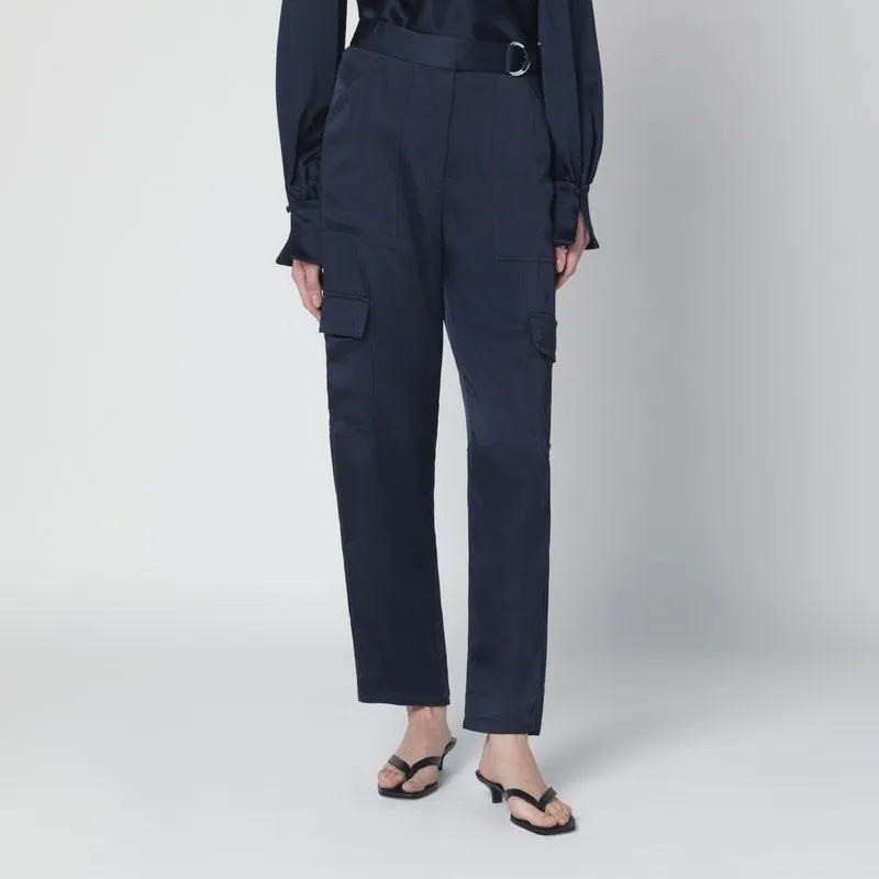 CAROLINA TROUSERS IN MIDNIGHT BLUE SHINY SATIN sold by Lord & Taylor