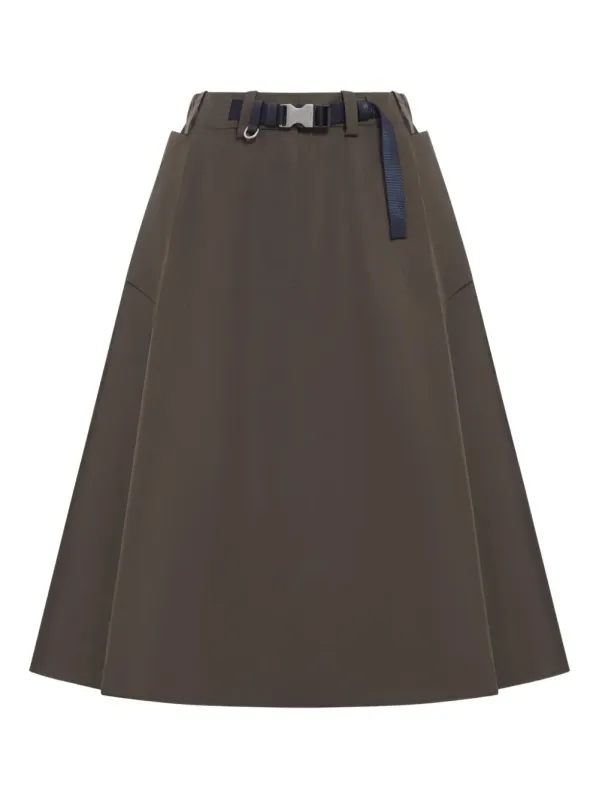 WIDE SKIRT IN TECHNICAL FABRIC made by Prada