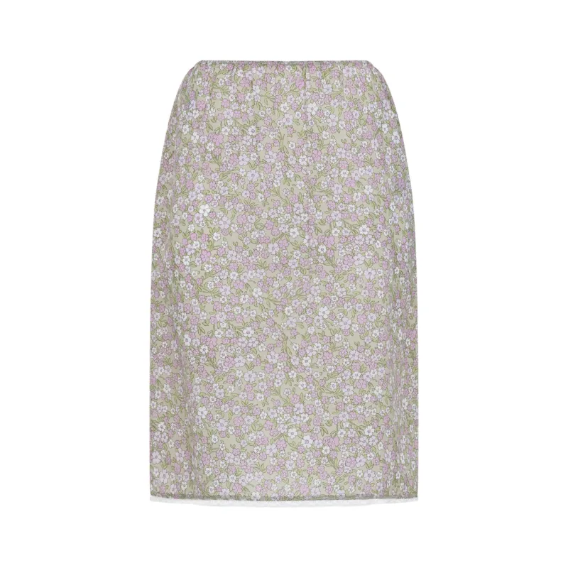 GREEN POLYAMIDE MIDI SKIRT made by Prada