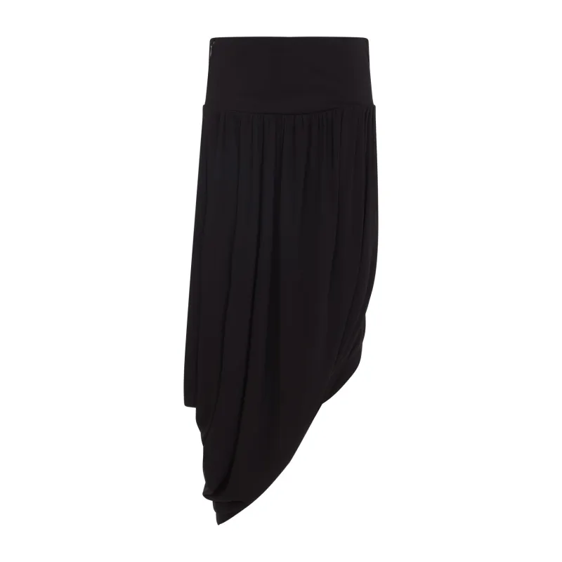 BLACK TWISTED VISCOSE MIDI SKIRT sold by Lord & Taylor