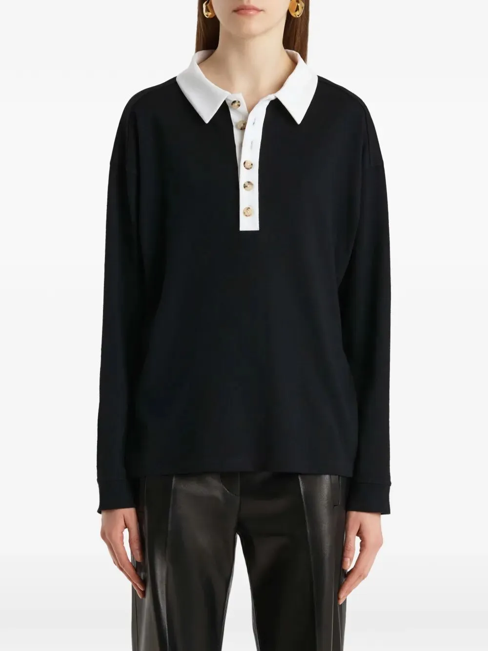 FAITHFUL SILK POLO WITH CONTRAST COLLAR sold by Lord & Taylor product image thumbnail 4