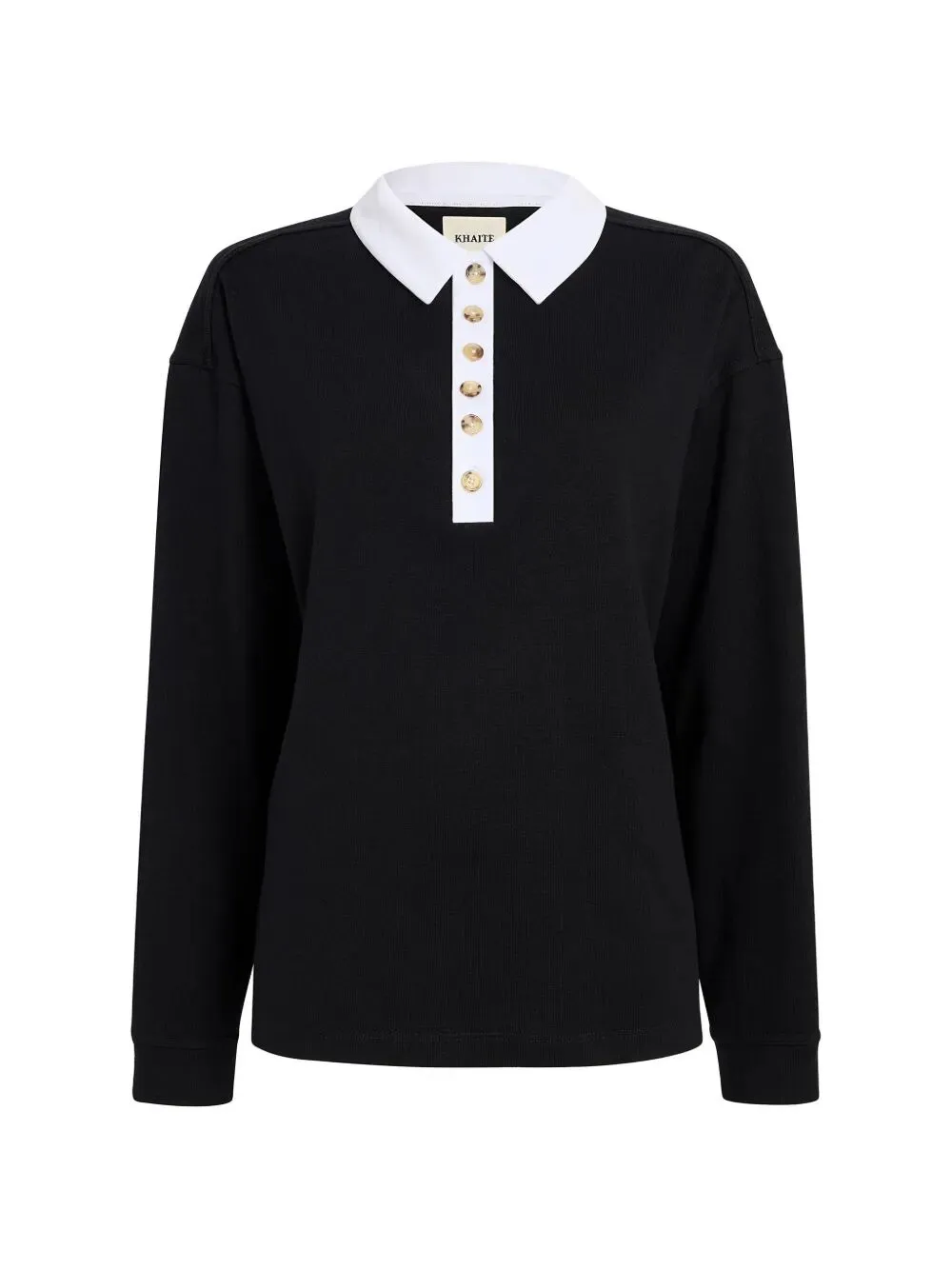 FAITHFUL SILK POLO WITH CONTRAST COLLAR sold by Lord & Taylor